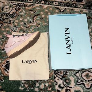 Pink Lanvin Curb Sneakers